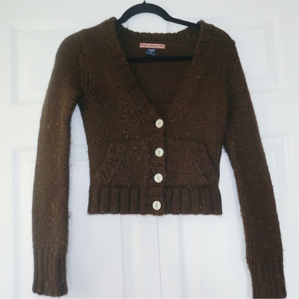 Abercrombie & Fitch Brown Cardigan Sweater